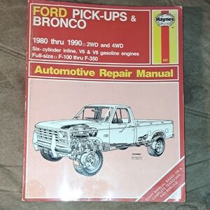 HAYNES BOOK # 880 Ford Pick-Up & Bronco '80-'90 Repair Manual w/ Wiring Diagrams
